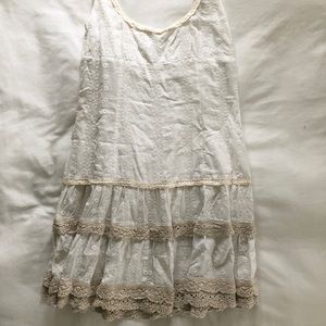 Free People white layered dress